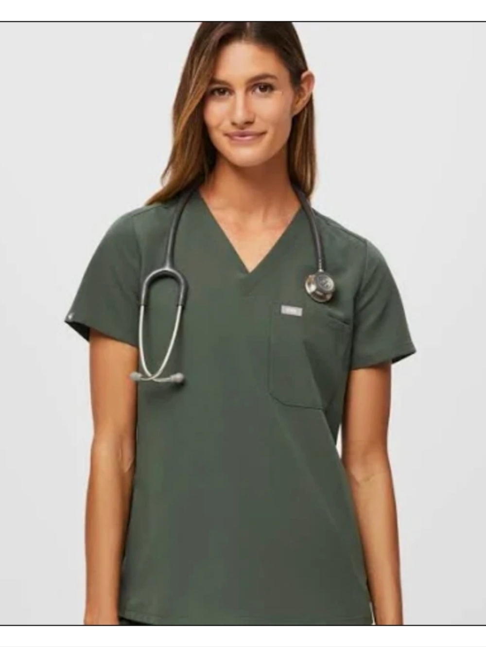 🎋 Figs Caterina Women's Scrub Top in Bonsai L PO 2491